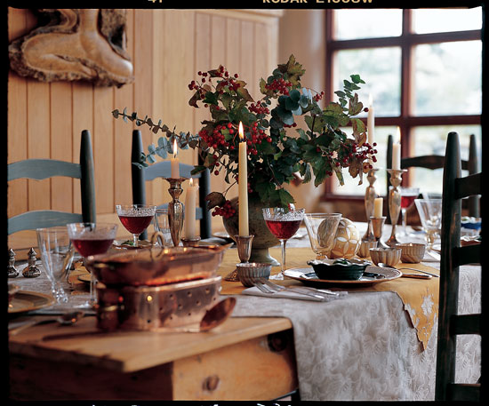 Susan and Tom used aspen and pine trees that had lost their lives to the fire to build the sides and legs of their dining room table. The top is beetle-kill pine.